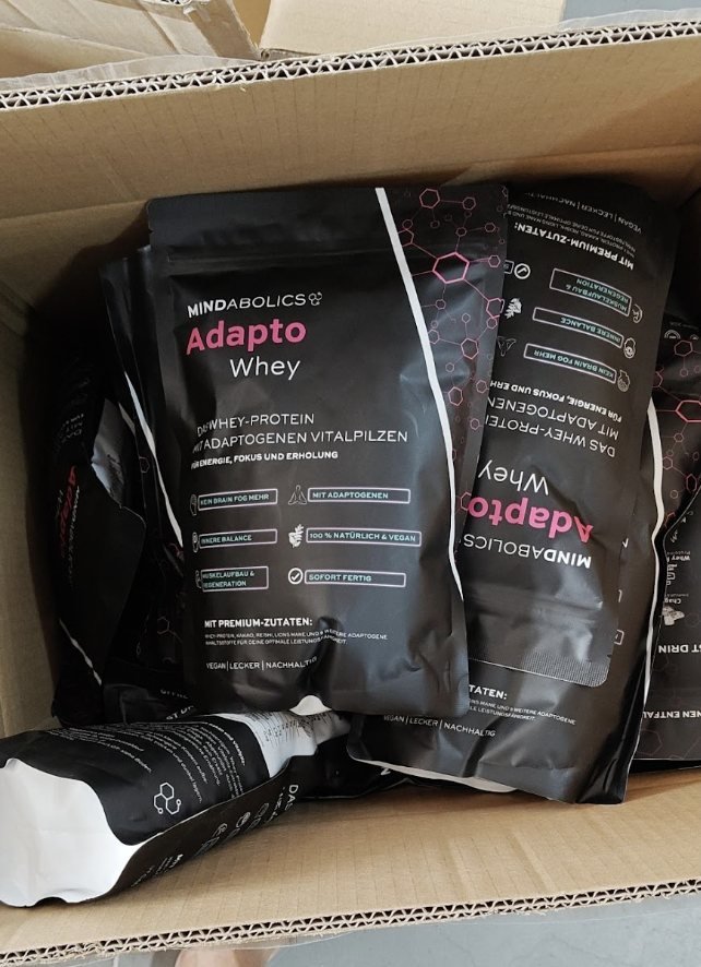Abfüllung und Verpackung — Mindabolics Adapto Whey